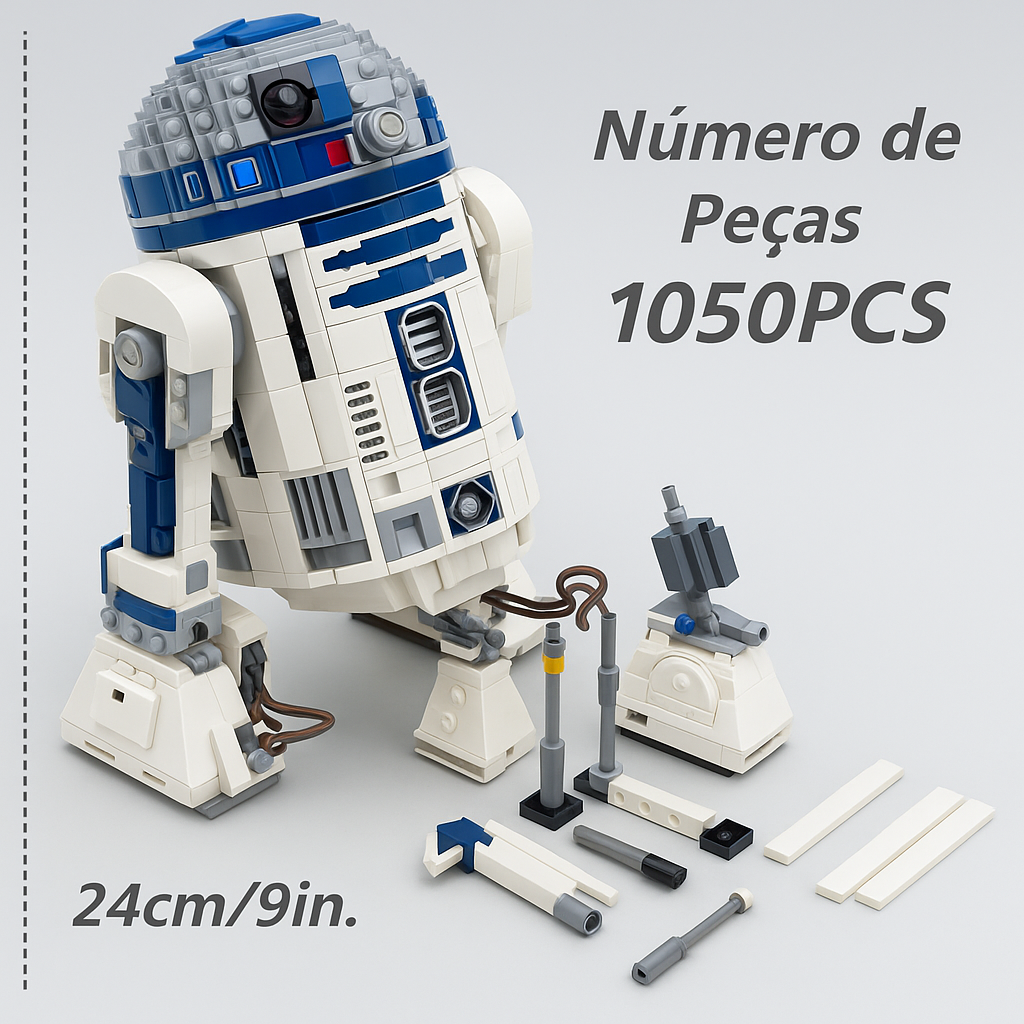 Bloco de Montar Droide R2-D2 Star Wars 1050 Peças