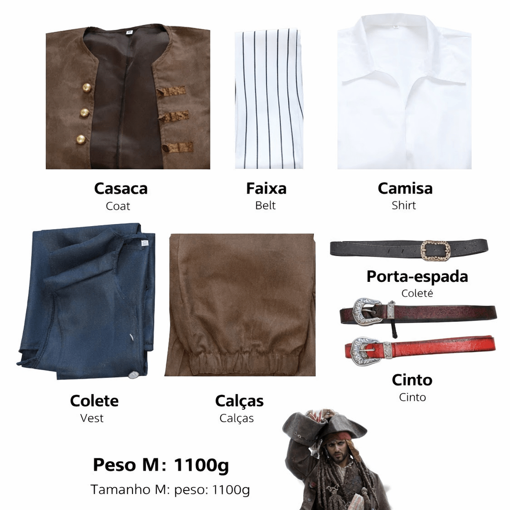Cosplay Capitão Jack Sparrow