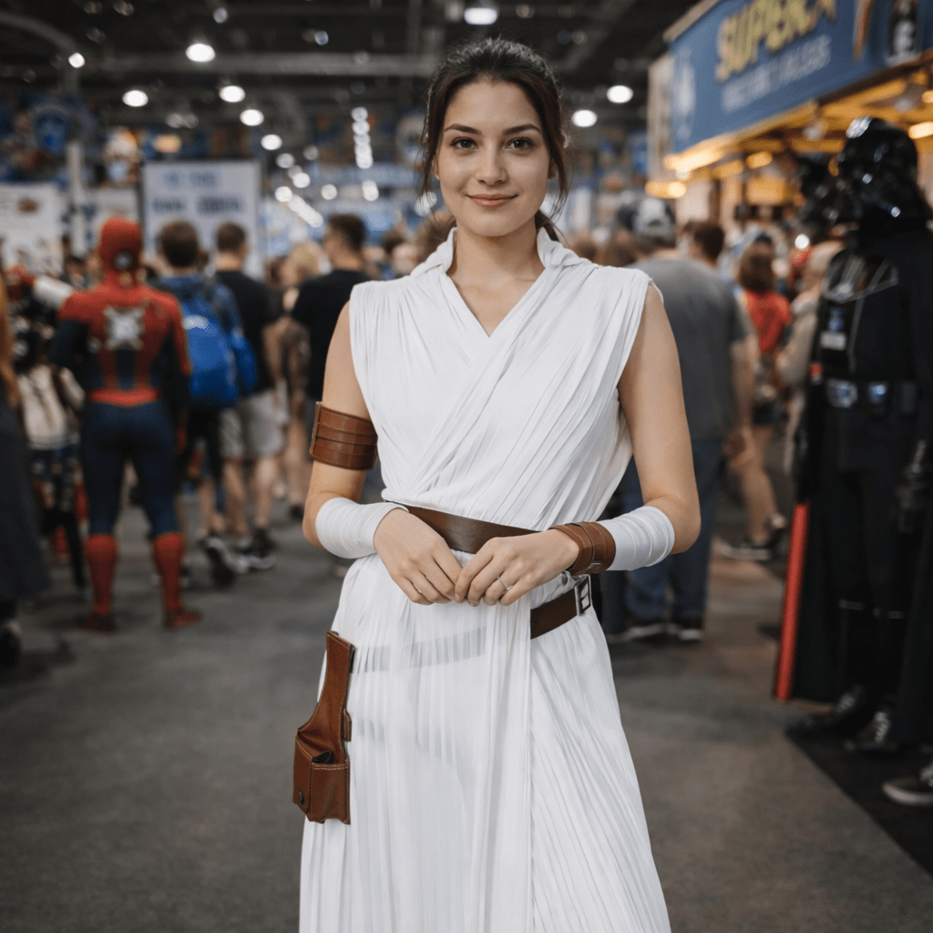 Cosplay Jedi Feminino Rey Skywalker