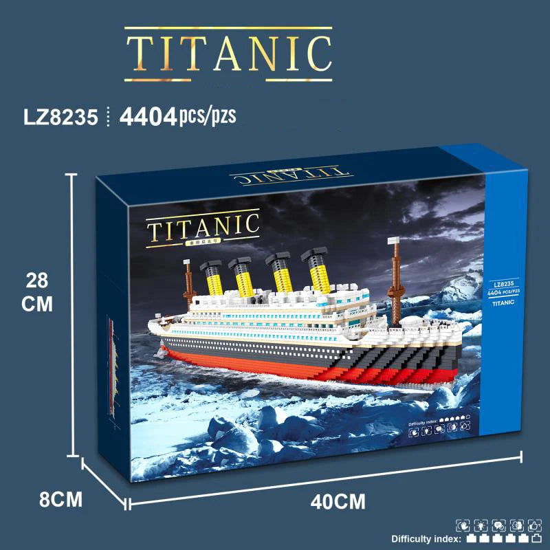 Bloco de Montar Titanic Realista 4404 Peças 65cm