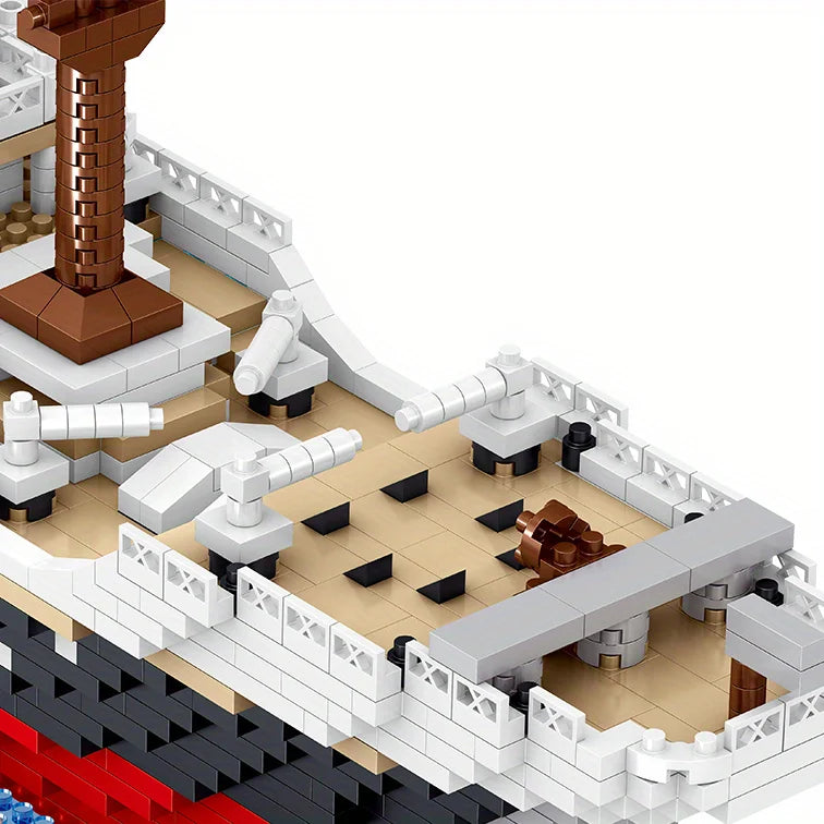 Bloco de Montar Titanic Realista 4404 Peças 65cm