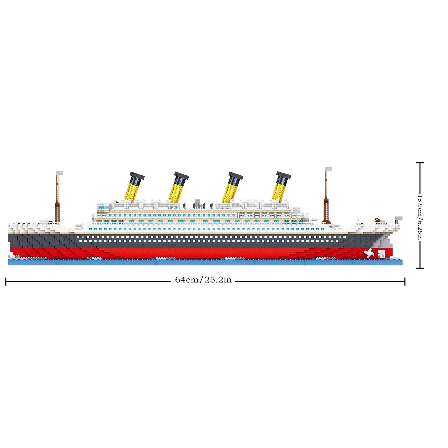 Bloco de Montar Titanic Realista 4404 Peças 65cm