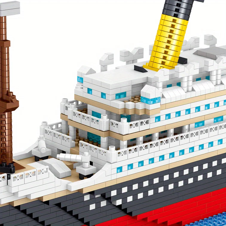 Bloco de Montar Titanic Realista 4404 Peças 65cm