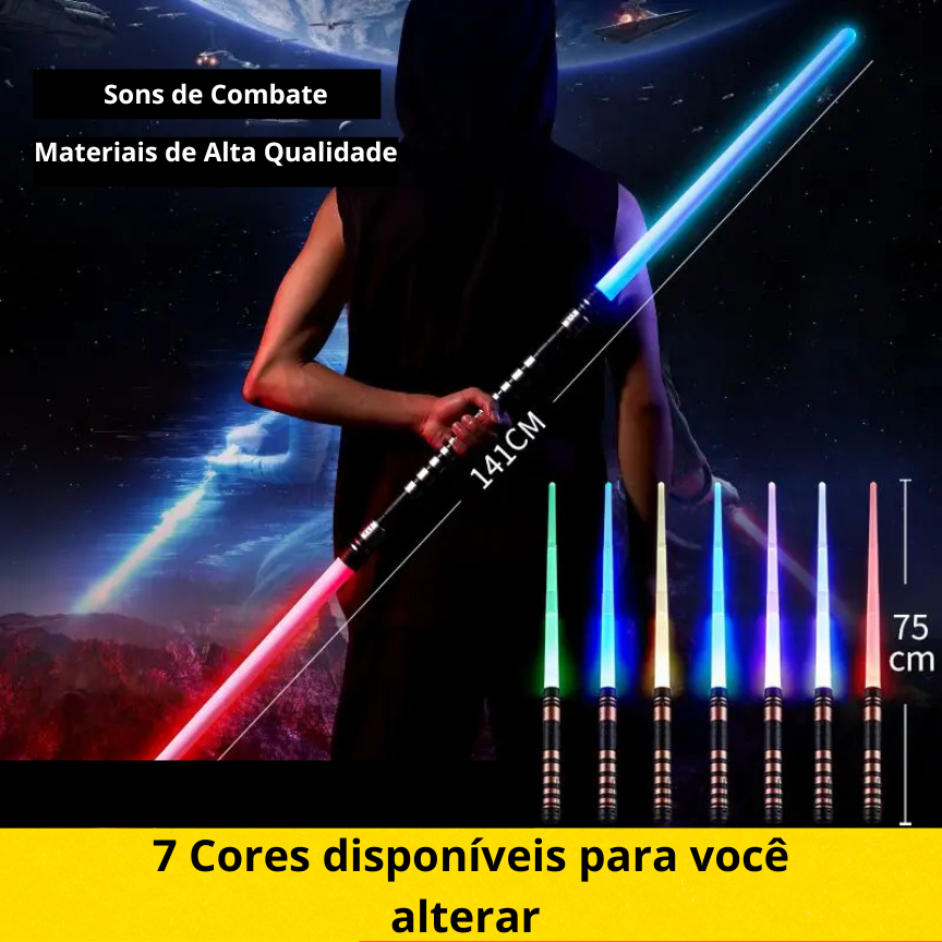Sabre de Luz Star Wars Retrátil RGB 7 Cores