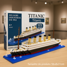Bloco de Montar Titanic Realista 4404 Peças 65cm