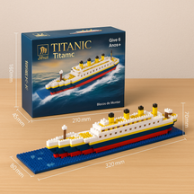 Bloco de Montar Titanic Realista 4404 Peças 65cm