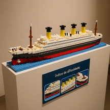 Bloco de Montar Titanic Realista 4404 Peças 65cm