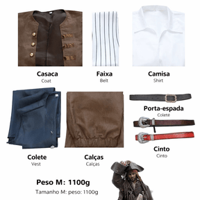 Cosplay Capitão Jack Sparrow