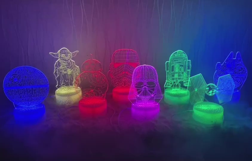 Luminária Star Wars de Acrílico 16cm de altura